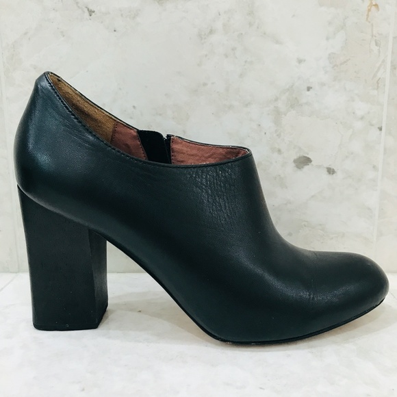 CORSO COMO {9} Black Leather Ankle Boot Chunky Heel - Picture 3 of 10